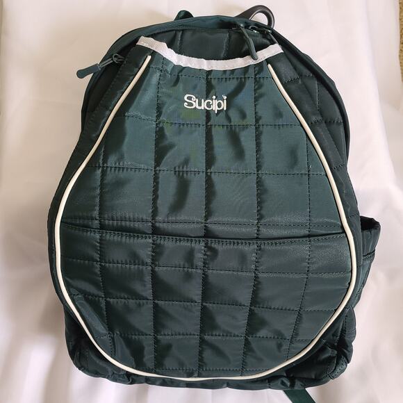 Sucipi Green Quilted Tennis/Pickleball/Badminton Backpack NWOT - Picture 1 of 4